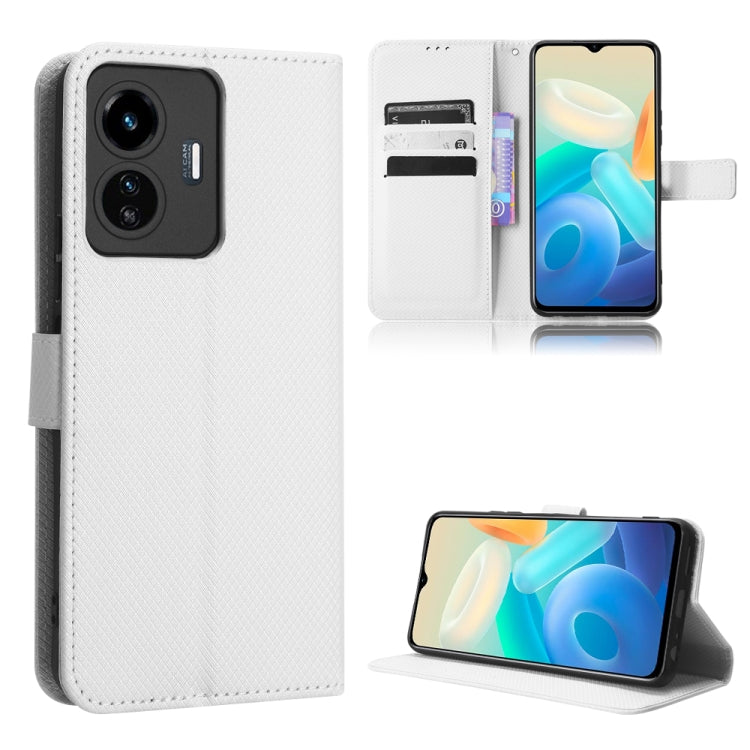 For vivo Y77 5G Diamond Texture Leather Phone Case