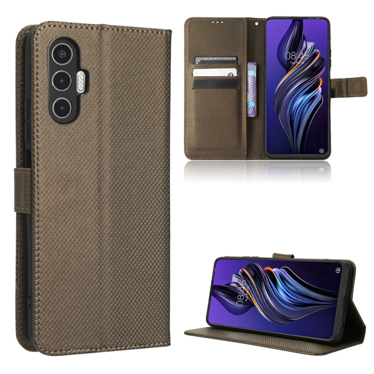 For Tecno Pova 3 Diamond Texture Leather Phone Case