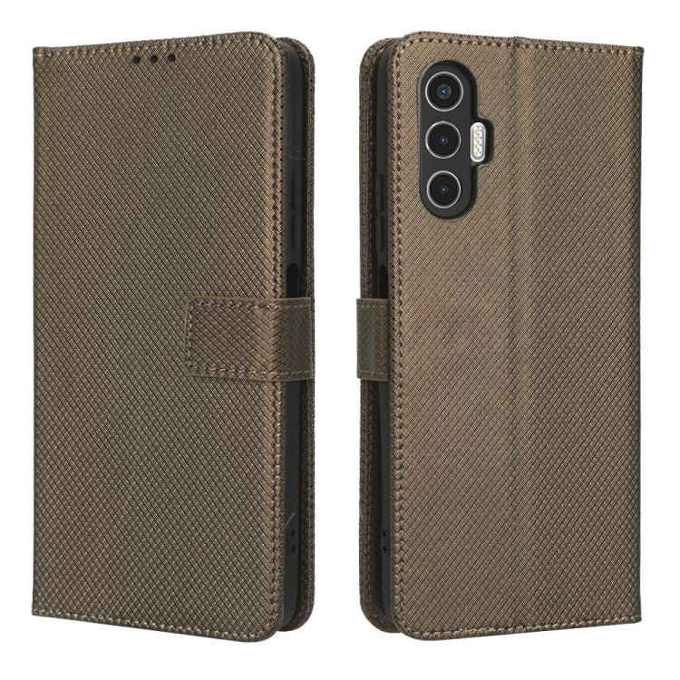 For Tecno Pova 3 Diamond Texture Leather Phone Case