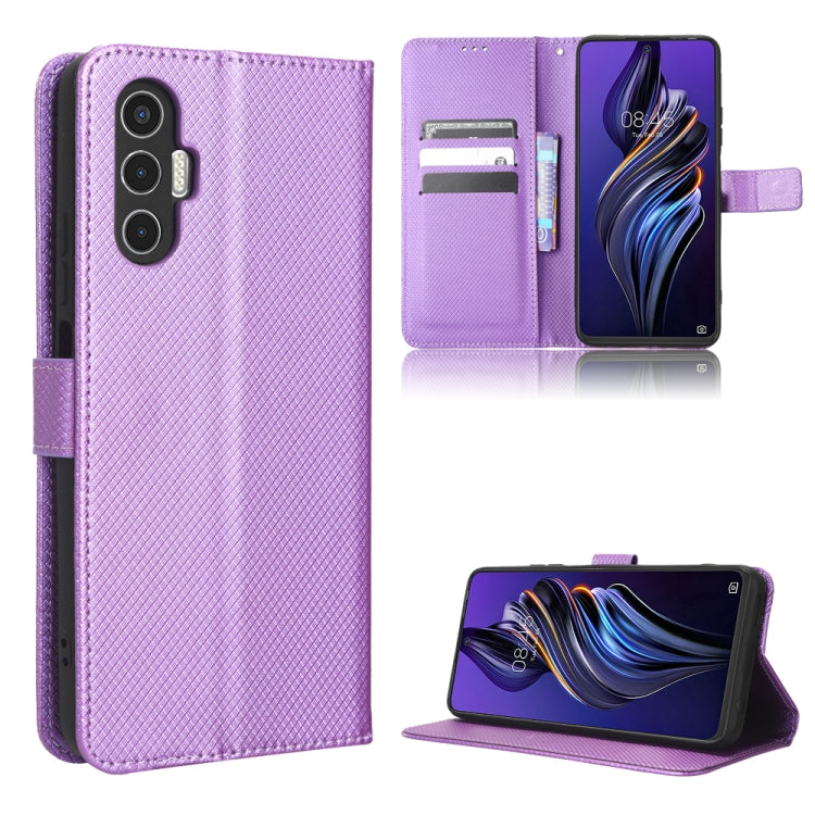 For Tecno Pova 3 Diamond Texture Leather Phone Case