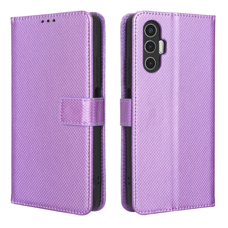 For Tecno Pova 3 Diamond Texture Leather Phone Case