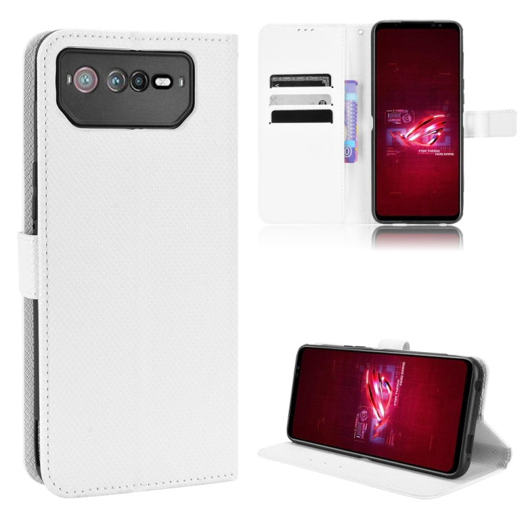 For ASUS ROG Phone 6 / 6 Pro Diamond Texture Leather Phone Case