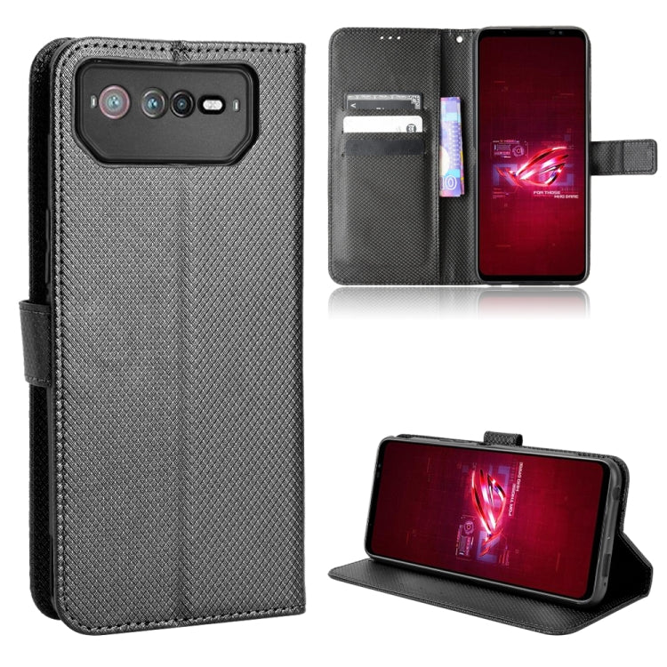 For ASUS ROG Phone 6 / 6 Pro Diamond Texture Leather Phone Case