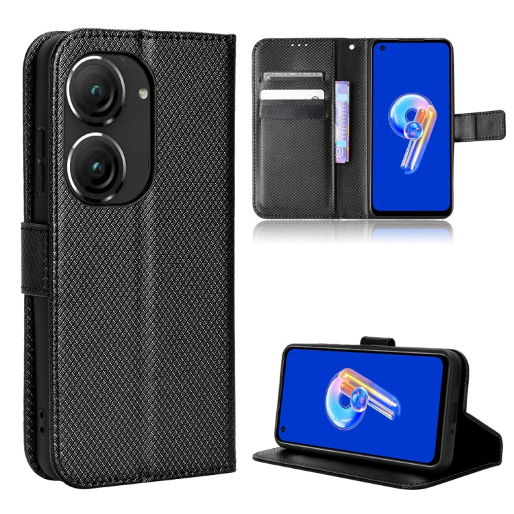 For ASUS Zenfone 9 Diamond Texture Leather Phone Case