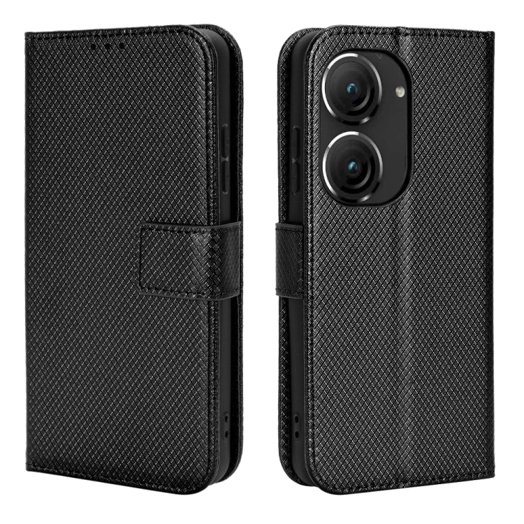 For ASUS Zenfone 9 Diamond Texture Leather Phone Case
