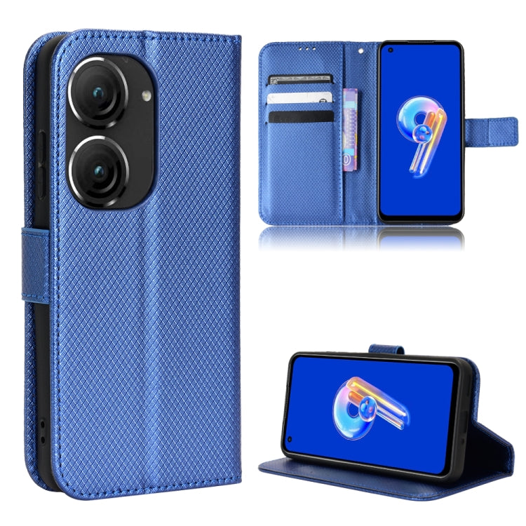 For ASUS Zenfone 9 Diamond Texture Leather Phone Case