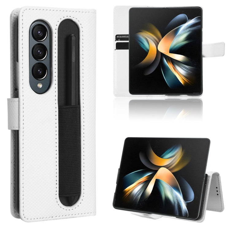 For Samsung Galaxy Z Fold4 5G Diamond Texture Leather Phone Case