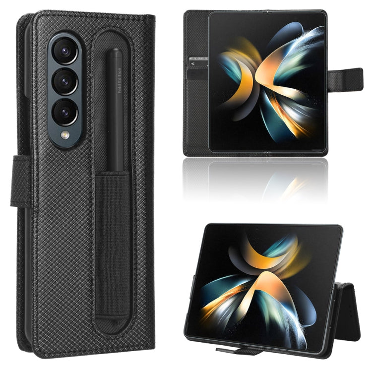 For Samsung Galaxy Z Fold4 5G Diamond Texture Leather Phone Case