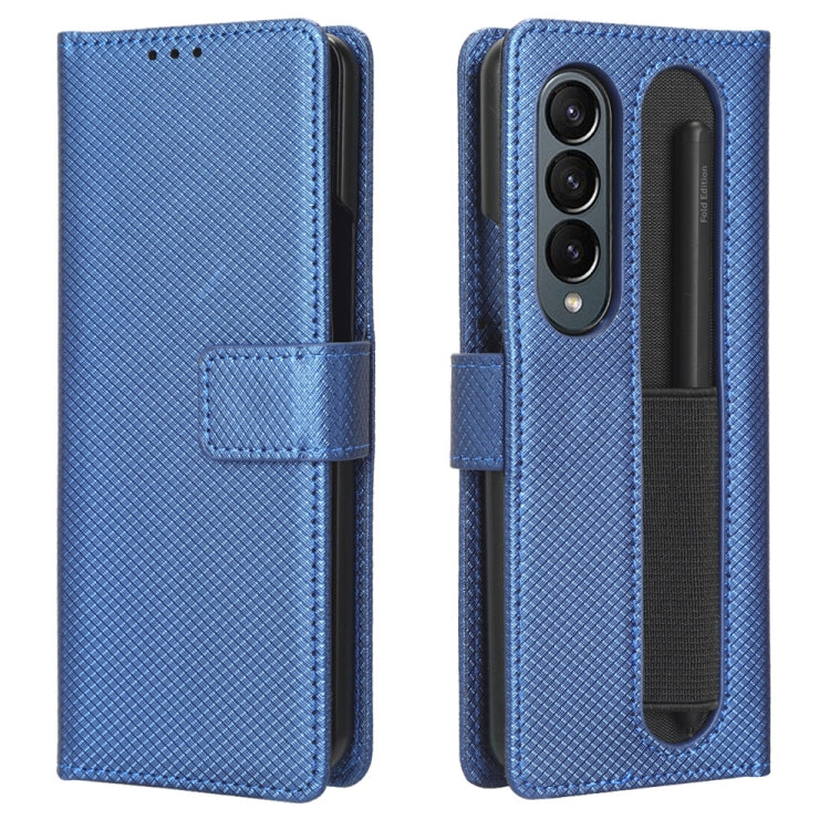 For Samsung Galaxy Z Fold4 5G Diamond Texture Leather Phone Case