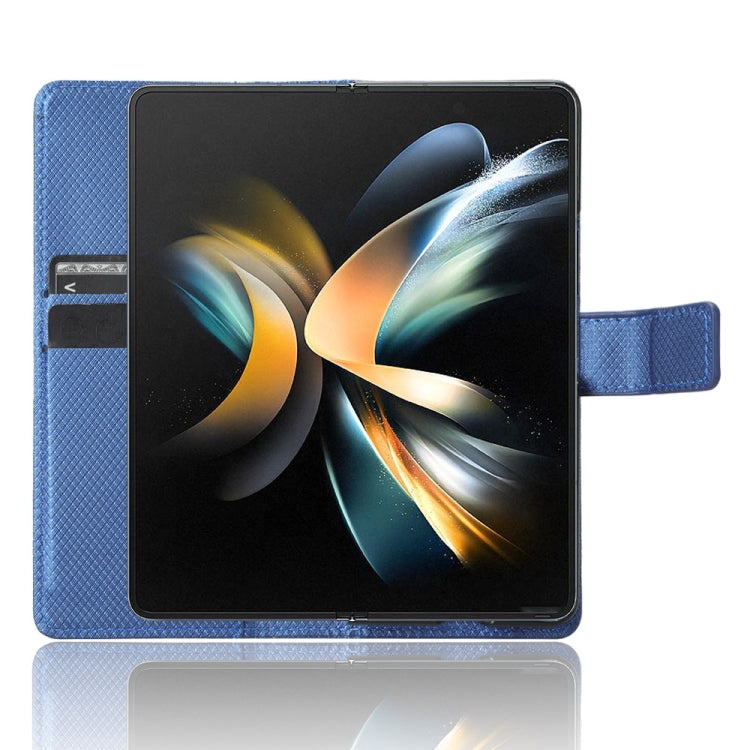 For Samsung Galaxy Z Fold4 5G Diamond Texture Leather Phone Case