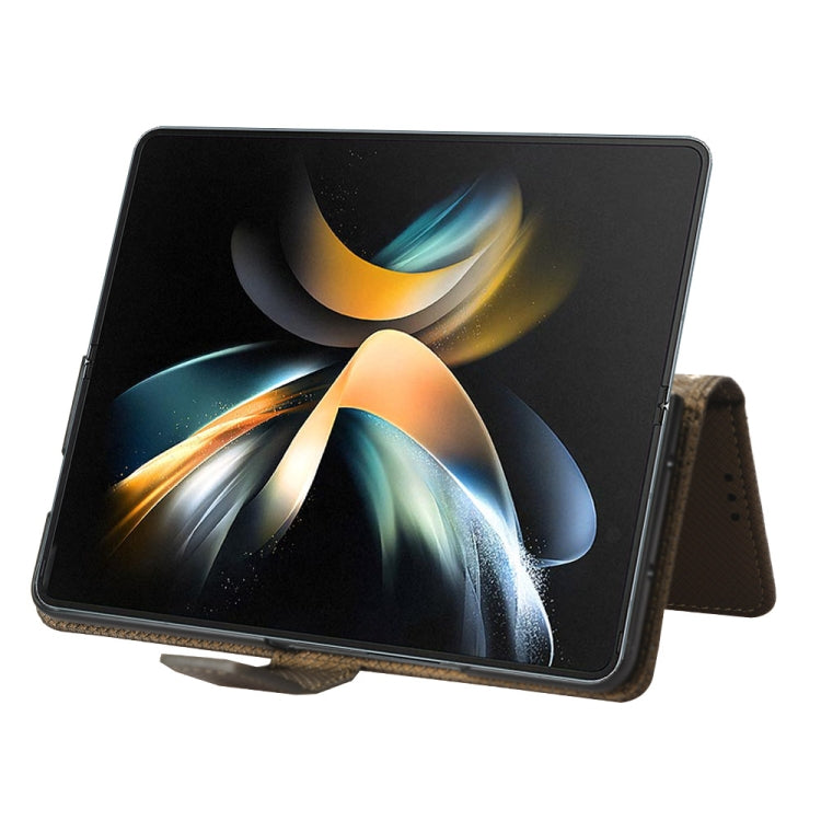For Samsung Galaxy Z Fold4 5G Diamond Texture Leather Phone Case