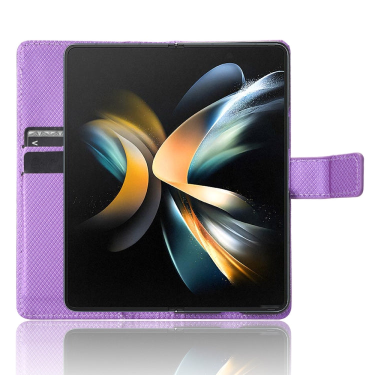 For Samsung Galaxy Z Fold4 5G Diamond Texture Leather Phone Case