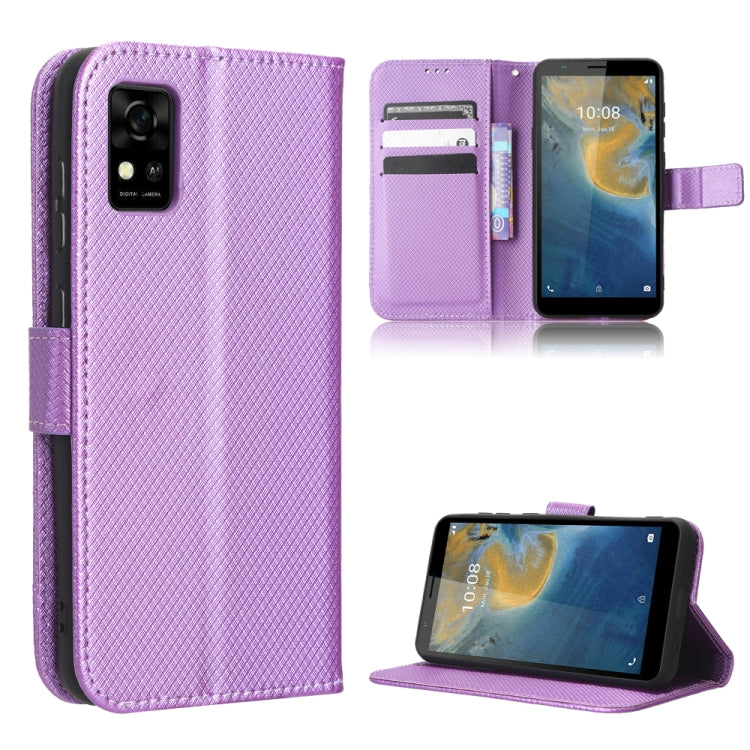 For ZTE Avid 589 Z5158 Diamond Texture Leather Phone Case