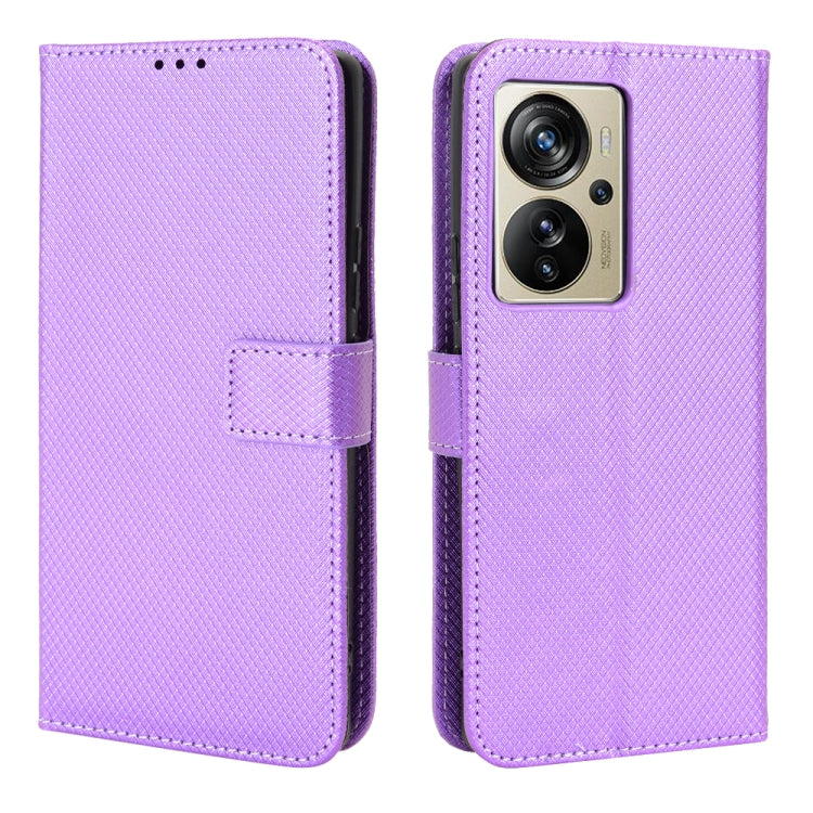 For ZTE Axon 40 Pro Diamond Texture Leather Phone Case