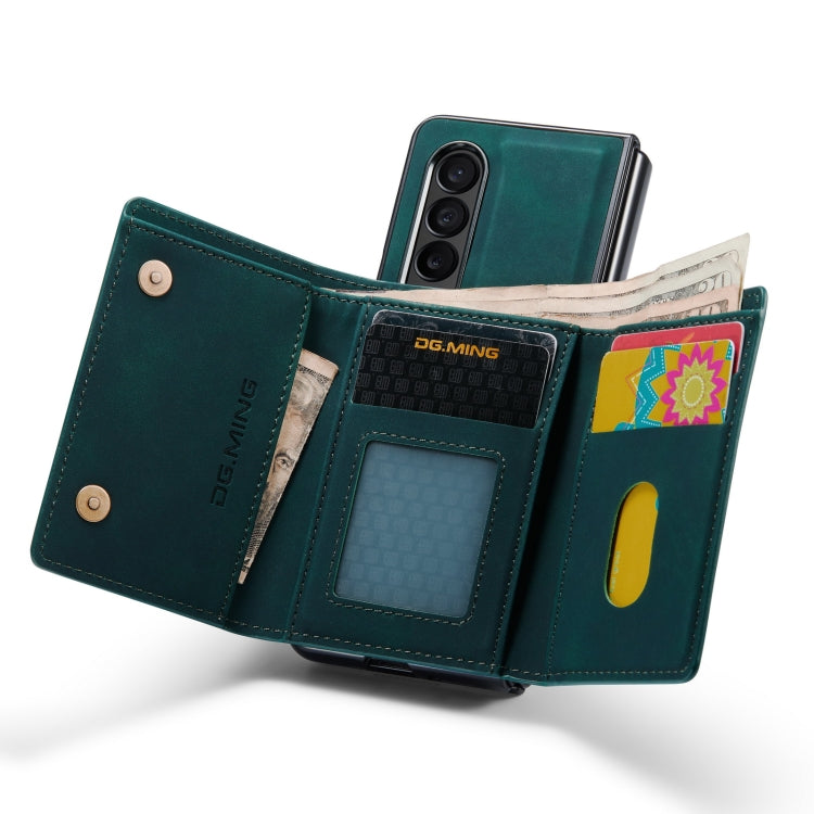 For Samsung Galaxy Z Fold4 DG.MING M1 Series 3-Fold Multi Card Wallet  Phone Case