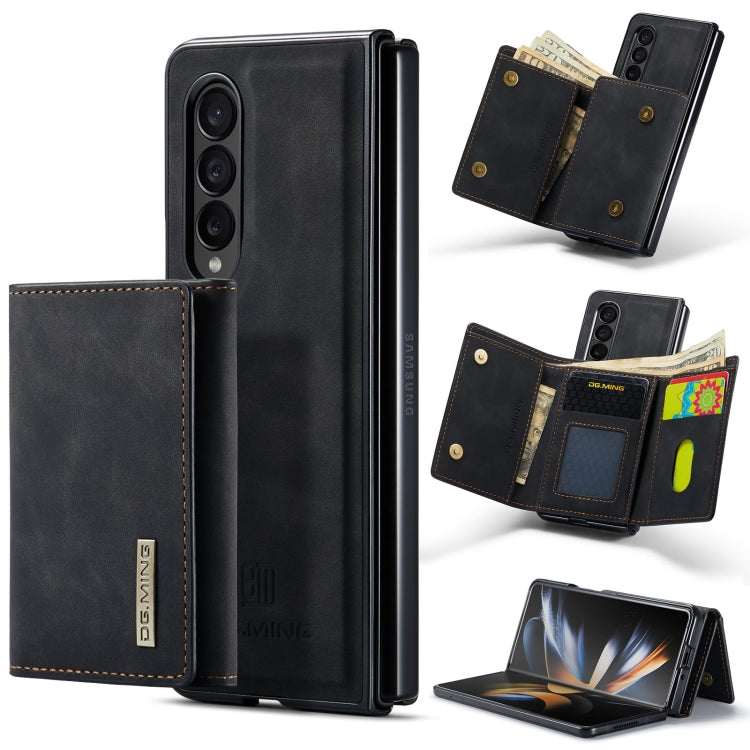 For Samsung Galaxy Z Fold4 DG.MING M1 Series 3-Fold Multi Card Wallet  Phone Case