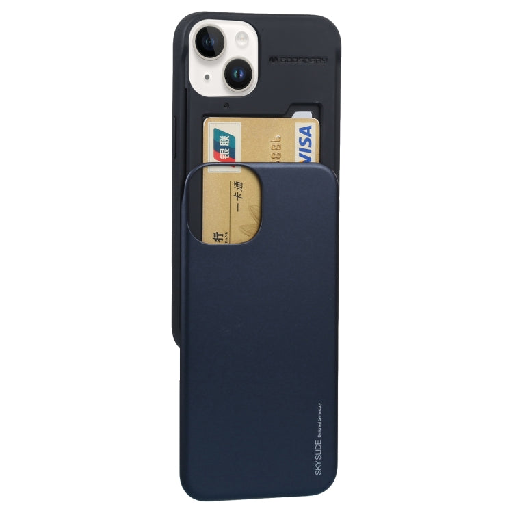 For iPhone 14 GOOSPERY SKY SLIDE BUMPER Sliding Card Slot Phone Case