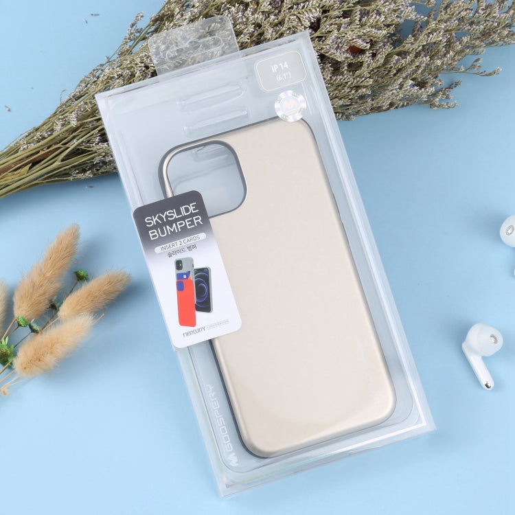 For iPhone 14 GOOSPERY SKY SLIDE BUMPER Sliding Card Slot Phone Case