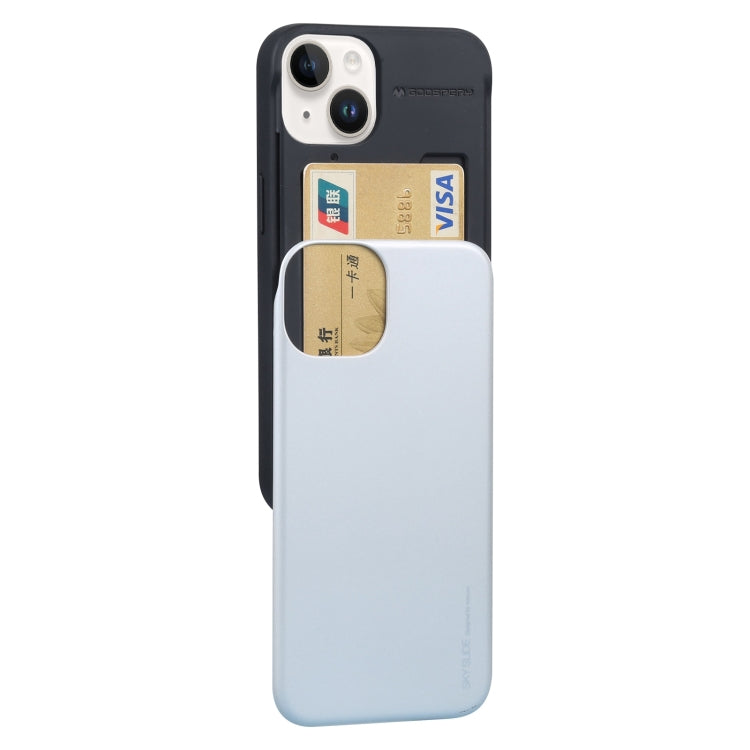 For iPhone 14 Plus GOOSPERY SKY SLIDE BUMPER Sliding Card Slot Phone Case