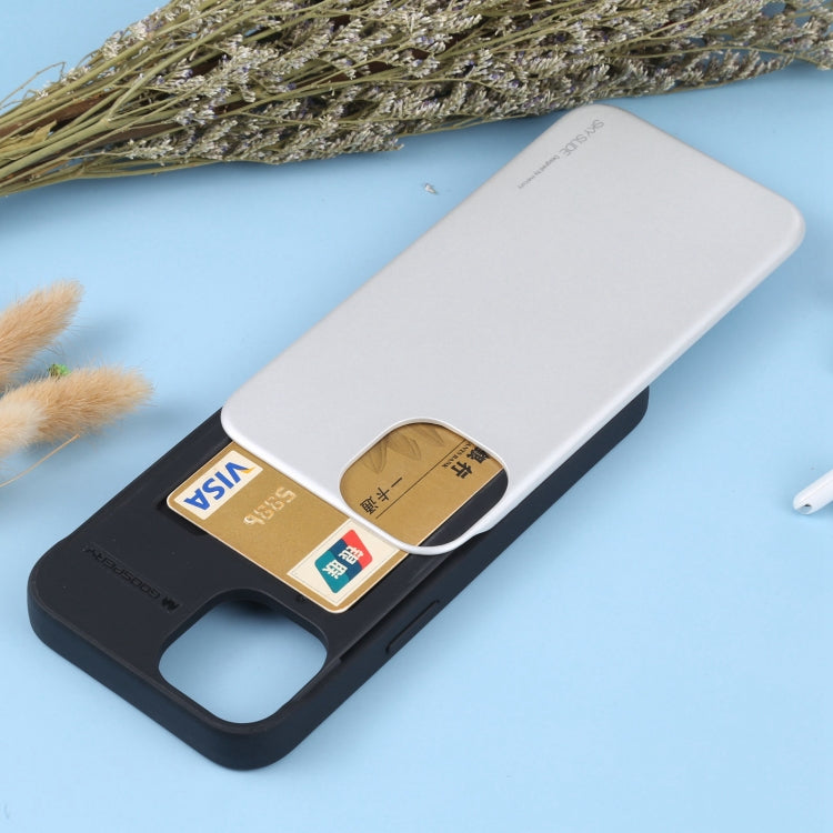 For iPhone 14 Plus GOOSPERY SKY SLIDE BUMPER Sliding Card Slot Phone Case