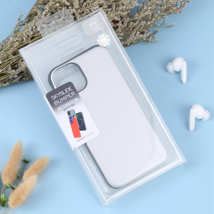 For iPhone 14 Plus GOOSPERY SKY SLIDE BUMPER Sliding Card Slot Phone Case