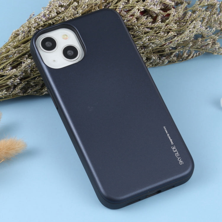 For iPhone 14 Plus GOOSPERY SKY SLIDE BUMPER Sliding Card Slot Phone Case