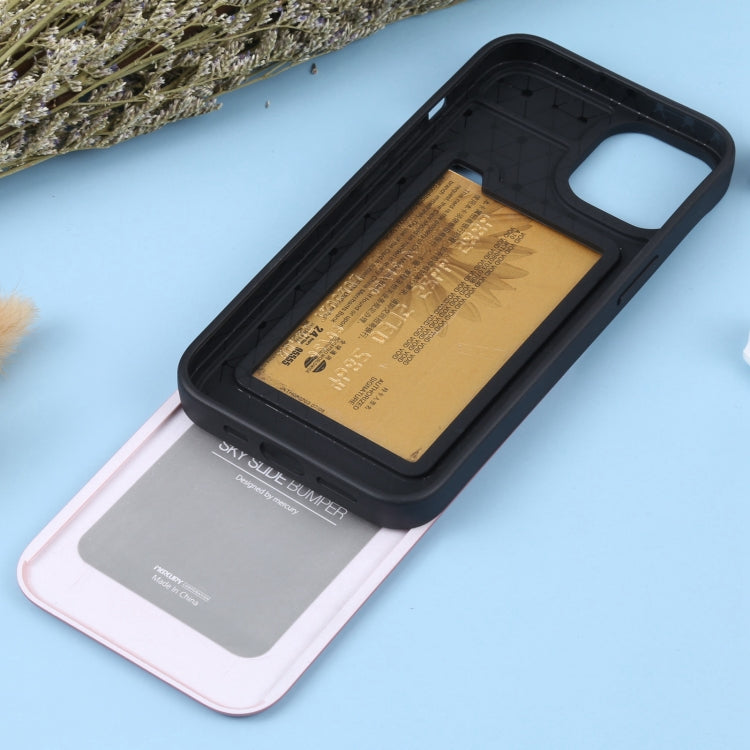 For iPhone 14 Plus GOOSPERY SKY SLIDE BUMPER Sliding Card Slot Phone Case