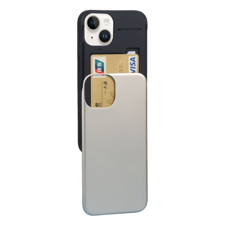 For iPhone 14 Plus GOOSPERY SKY SLIDE BUMPER Sliding Card Slot Phone Case