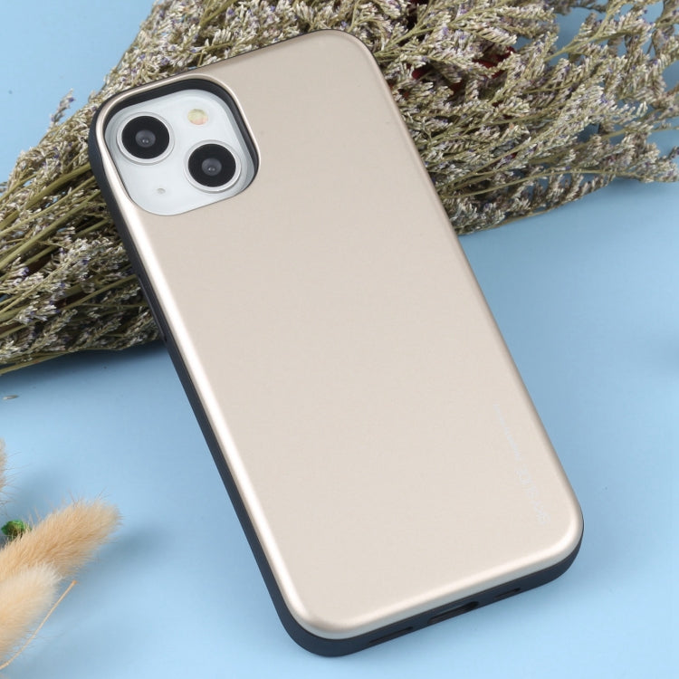 For iPhone 14 Plus GOOSPERY SKY SLIDE BUMPER Sliding Card Slot Phone Case