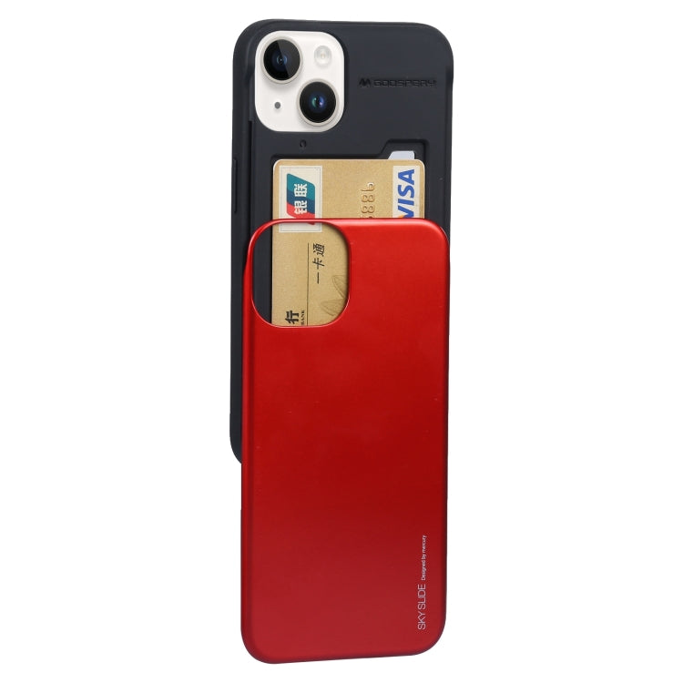 For iPhone 14 Plus GOOSPERY SKY SLIDE BUMPER Sliding Card Slot Phone Case