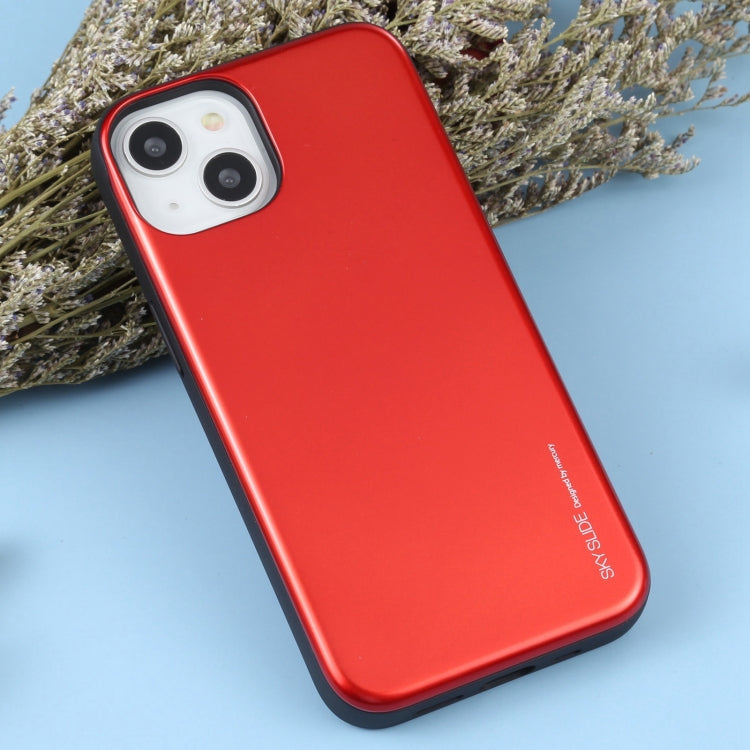 For iPhone 14 Plus GOOSPERY SKY SLIDE BUMPER Sliding Card Slot Phone Case