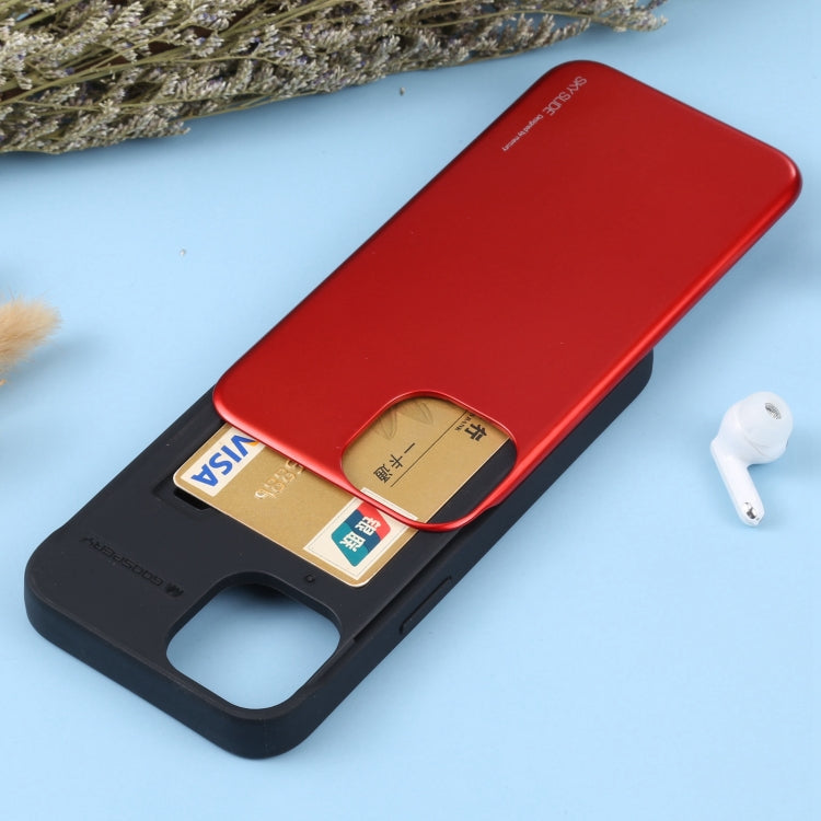 For iPhone 14 Plus GOOSPERY SKY SLIDE BUMPER Sliding Card Slot Phone Case