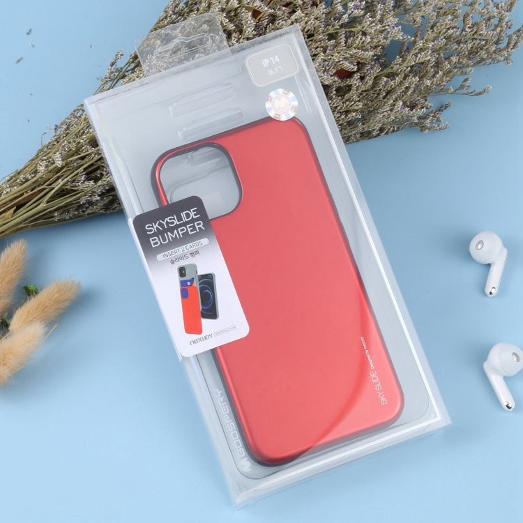 For iPhone 14 Plus GOOSPERY SKY SLIDE BUMPER Sliding Card Slot Phone Case
