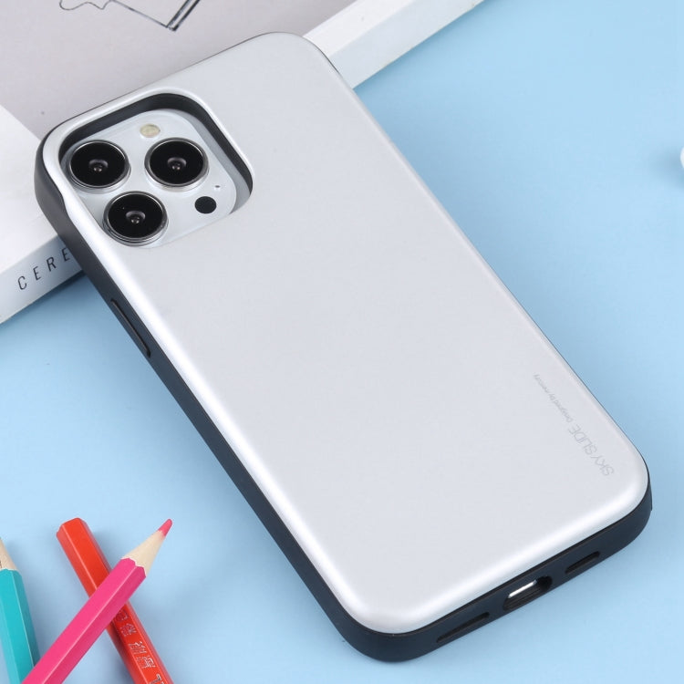 For iPhone 14 Pro Max GOOSPERY SKY SLIDE BUMPER Sliding Card Slot Phone Case