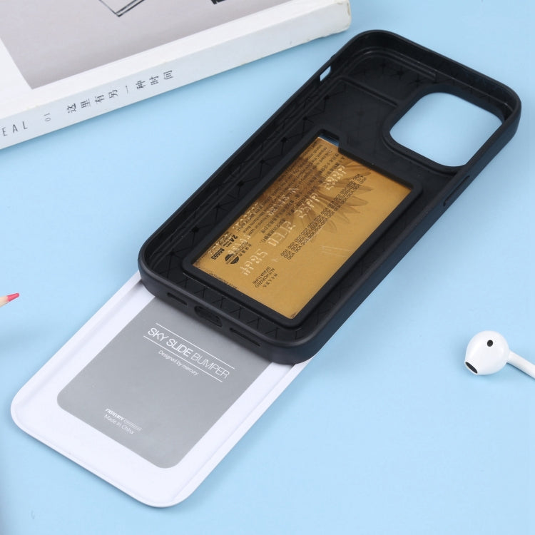 For iPhone 14 Pro Max GOOSPERY SKY SLIDE BUMPER Sliding Card Slot Phone Case