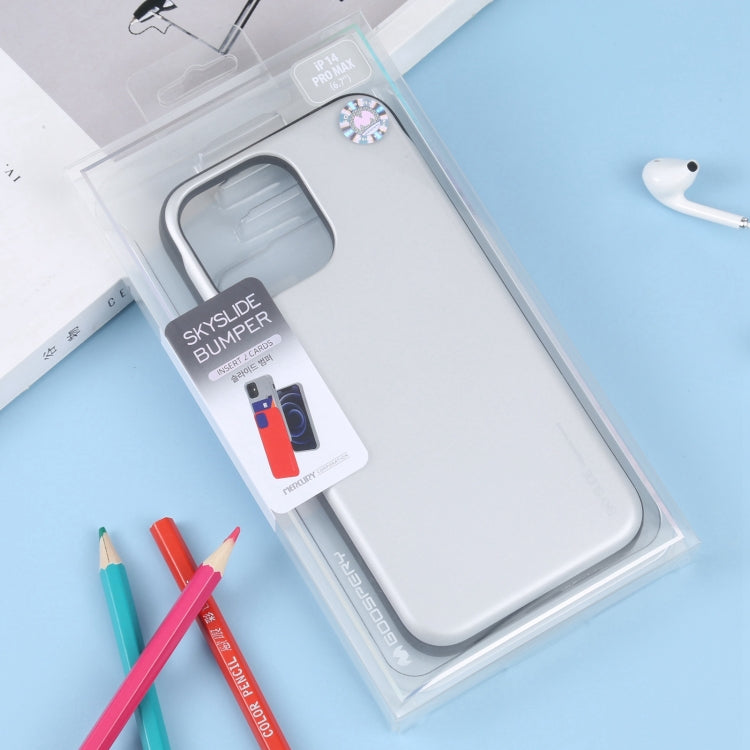 For iPhone 14 Pro Max GOOSPERY SKY SLIDE BUMPER Sliding Card Slot Phone Case