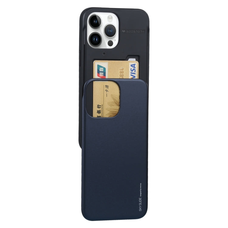 For iPhone 14 Pro Max GOOSPERY SKY SLIDE BUMPER Sliding Card Slot Phone Case