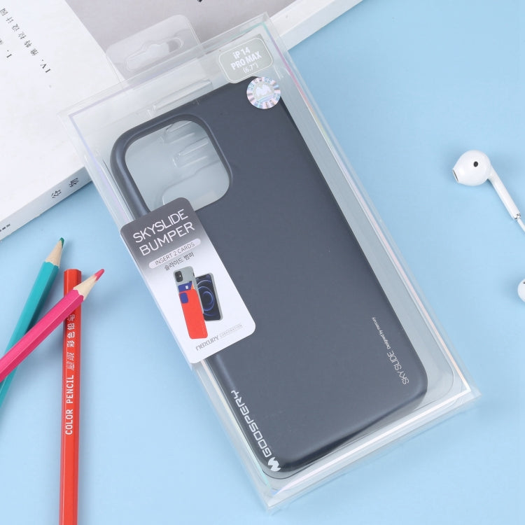 For iPhone 14 Pro Max GOOSPERY SKY SLIDE BUMPER Sliding Card Slot Phone Case