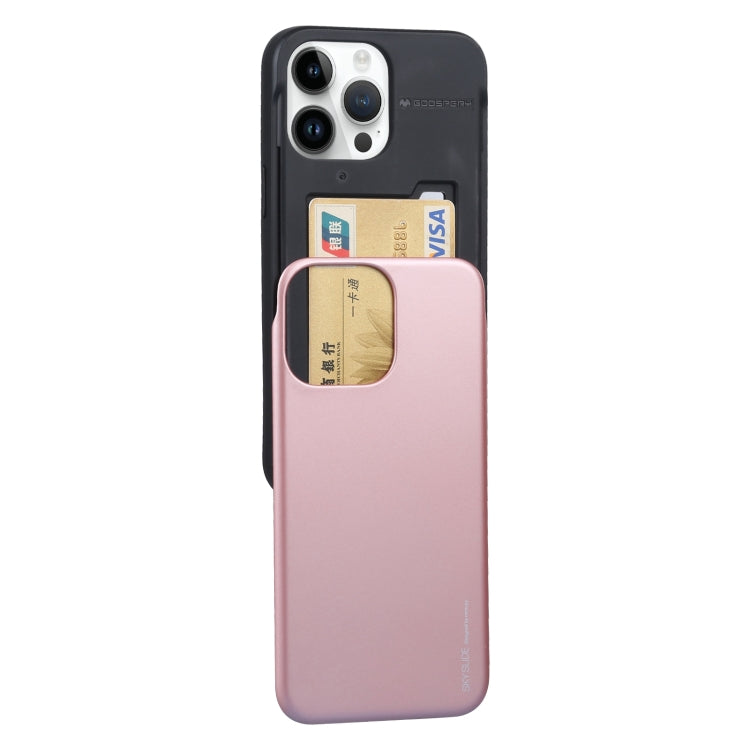 For iPhone 14 Pro Max GOOSPERY SKY SLIDE BUMPER Sliding Card Slot Phone Case