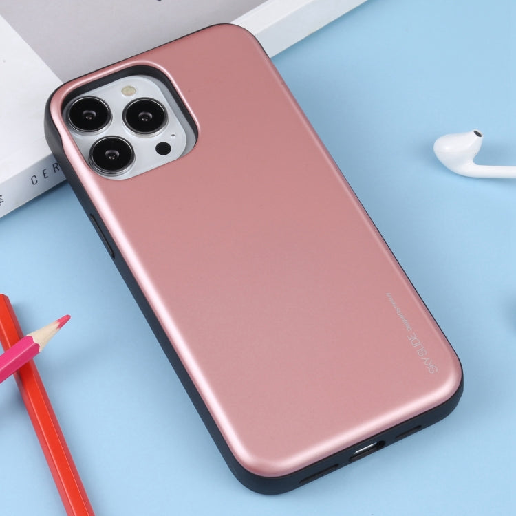 For iPhone 14 Pro Max GOOSPERY SKY SLIDE BUMPER Sliding Card Slot Phone Case