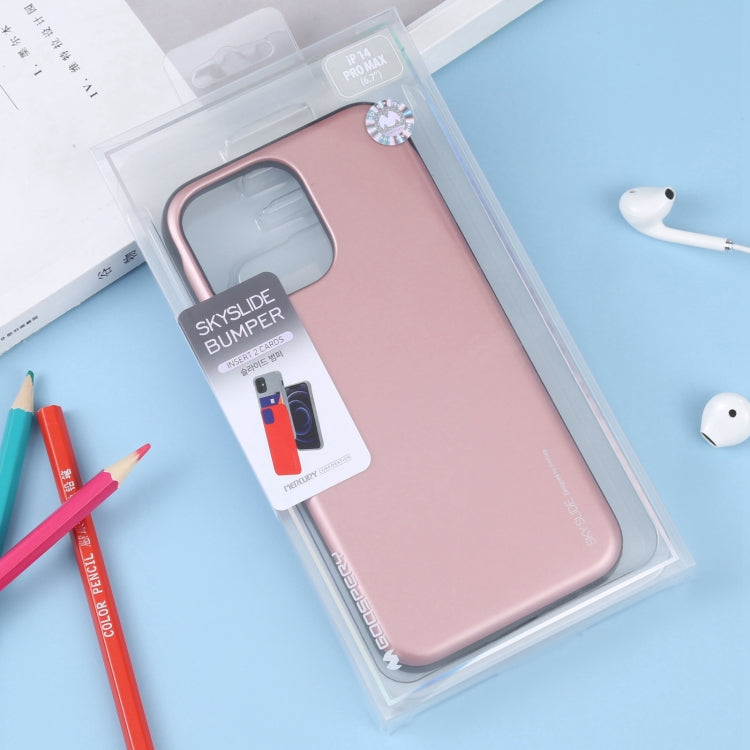 For iPhone 14 Pro Max GOOSPERY SKY SLIDE BUMPER Sliding Card Slot Phone Case