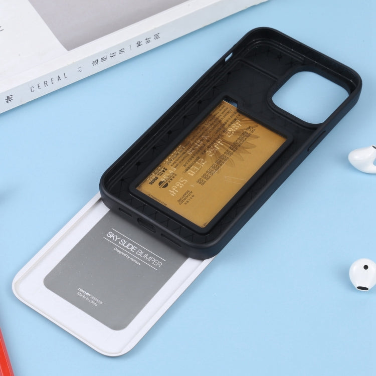 For iPhone 14 Pro Max GOOSPERY SKY SLIDE BUMPER Sliding Card Slot Phone Case