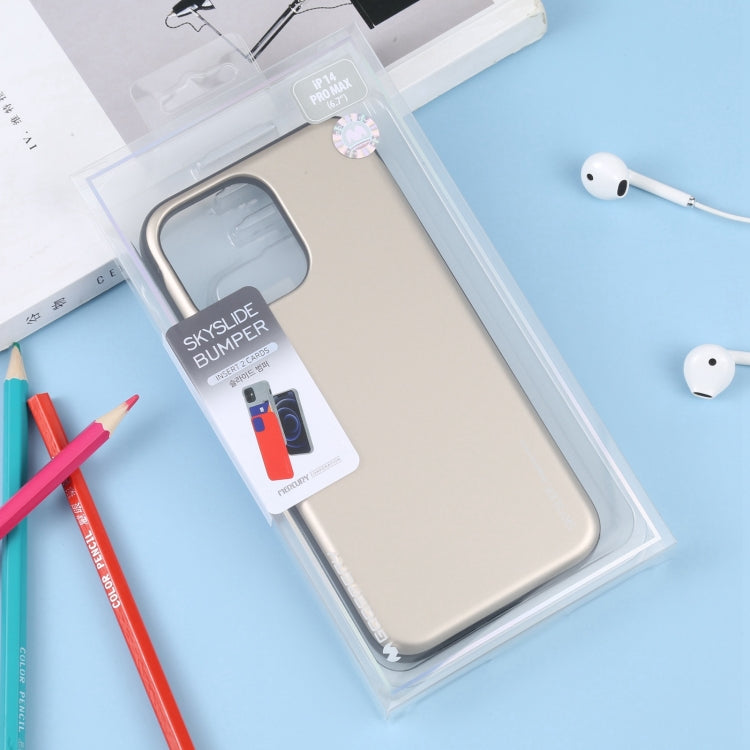 For iPhone 14 Pro Max GOOSPERY SKY SLIDE BUMPER Sliding Card Slot Phone Case