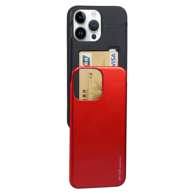 For iPhone 14 Pro Max GOOSPERY SKY SLIDE BUMPER Sliding Card Slot Phone Case