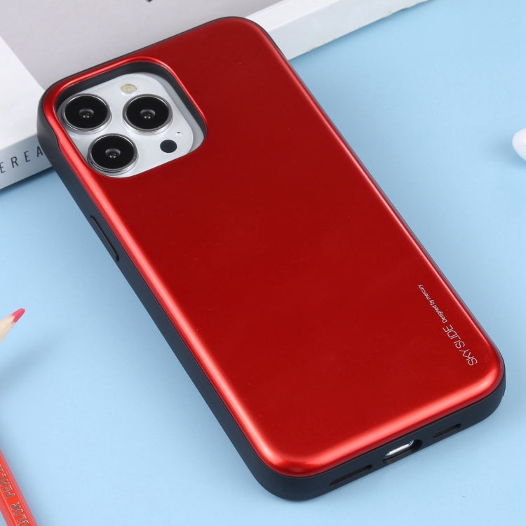 For iPhone 14 Pro Max GOOSPERY SKY SLIDE BUMPER Sliding Card Slot Phone Case