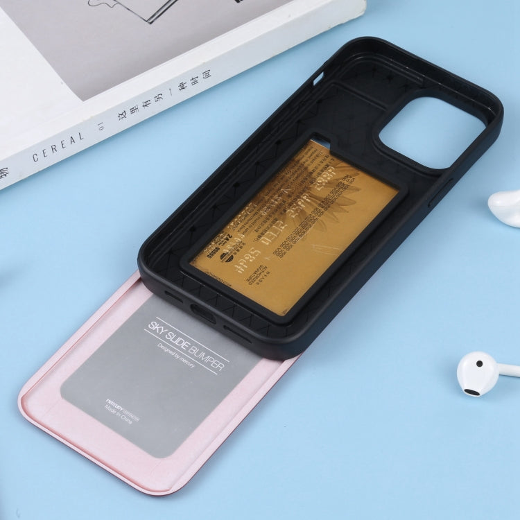 For iPhone 14 Pro Max GOOSPERY SKY SLIDE BUMPER Sliding Card Slot Phone Case