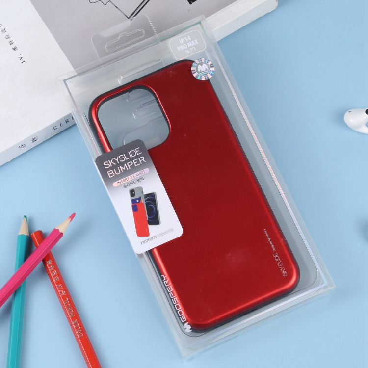 For iPhone 14 Pro Max GOOSPERY SKY SLIDE BUMPER Sliding Card Slot Phone Case