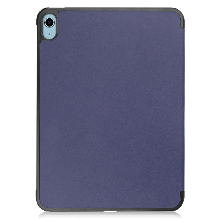 Solid Color Custer Texture Leather Tablet Case For iPad 10th Gen 10.9 2022