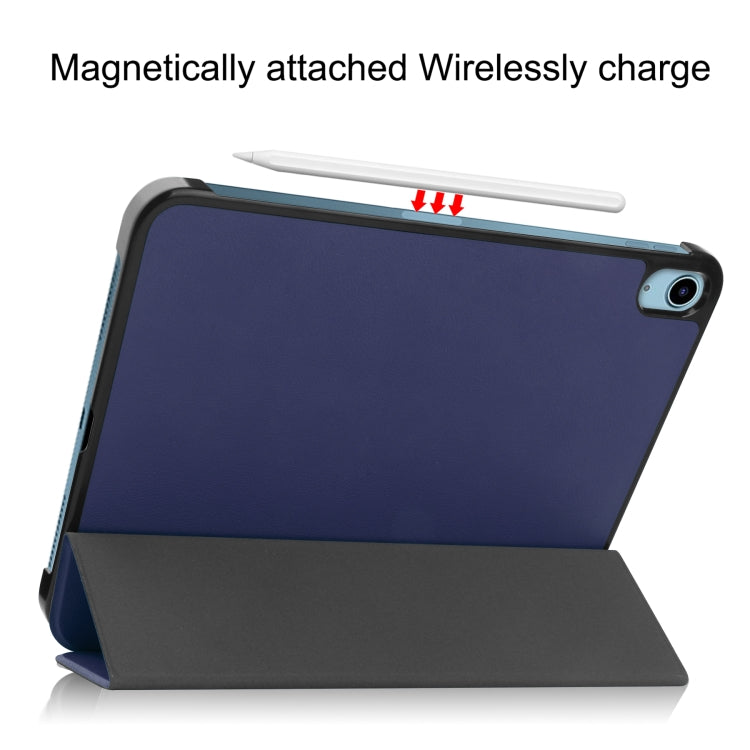 Solid Color Custer Texture Leather Tablet Case For iPad 10th Gen 10.9 2022