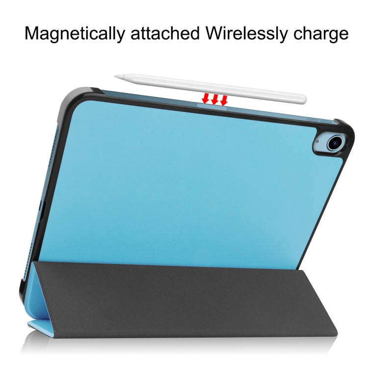 Solid Color Custer Texture Leather Tablet Case For iPad 10th Gen 10.9 2022